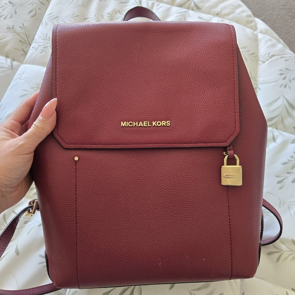 Michael Kors Wine Red Backpack